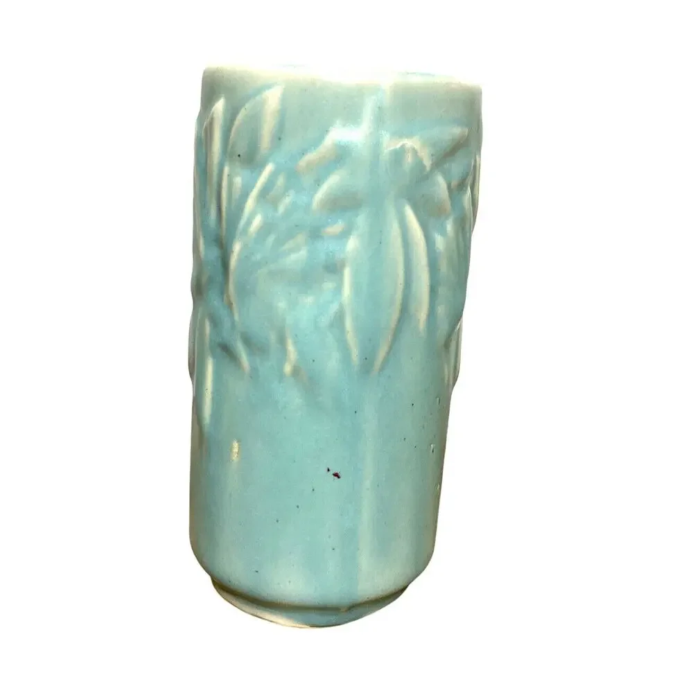 Vintage 1942 Nelson McCoy Blue Butterfly Vase 6